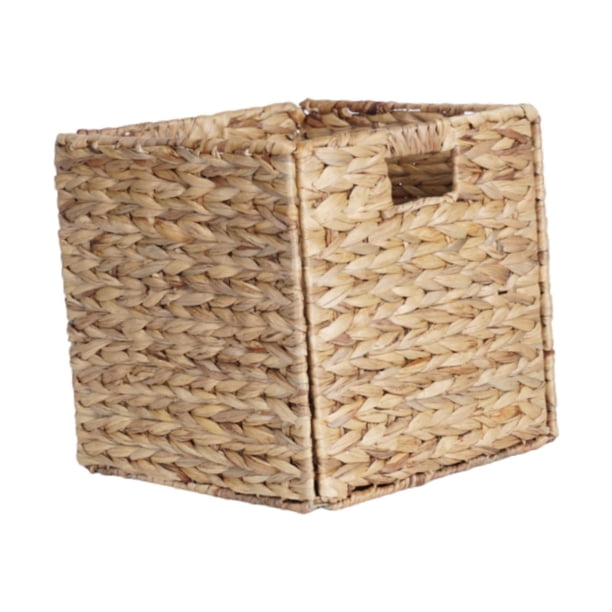 Cesta De Almacenamiento Plegable De Jacinto, Organizador De Almacenamiento Para Dormitorio, Mesa De Escritorio, 30 Cm X 30 Cm X 30 Cm