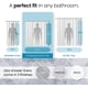 thumbnail image 3 of Cortina de ducha LiBa impermeable PEVA 180x180 cm para baño, 3 of 6