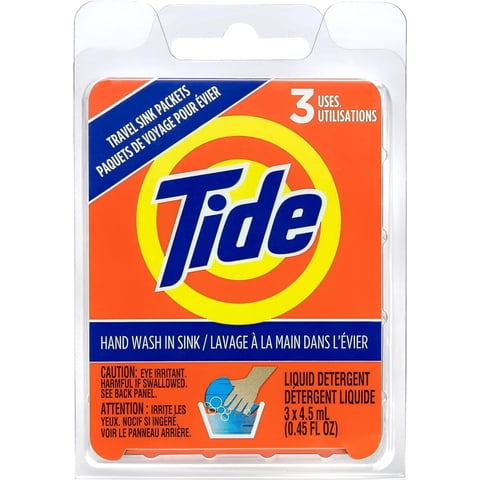 Detergente Líquido Tide Pack Viaje 3 Unidades Lavado A Mano