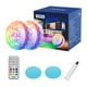 thumbnail image 1 of Luces LED sumergibles para piscina SANSI Pro, paquete de 2, RGB con control remoto, 1 of 8
