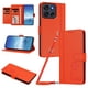 thumbnail image 1 of Funda Cartera Trébol para Motorola Moto G56 con Ranuras Tarjetas y Carga Inalámbrica Naranja, 1 of 6