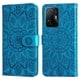 thumbnail image 2 of Funda tipo cartera FOXDOCK para Xiaomi 11T , diseño girasol en relieve, cuero PU, cierre magnético, soporte y tarjetero, 2 of 5