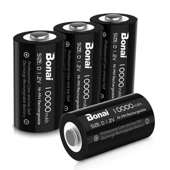 Batería recargable BONAI D 10,000mAh 1.2V Ni-MH (paquete de 4)