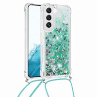 Funda Foxdock Para Samsung Galaxy S21 Con Cuerda Ajustable, Brillo Líquido, Protección Antigolpes Y Lente – Ideal Para Regalo