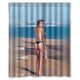 thumbnail image 1 of Cortina de ducha de baño Chelsea Heath Beach con diseño de cuerpo sexy y mar, con ganchos, tamaño 60 x 72 pulgadas, 1 of 3