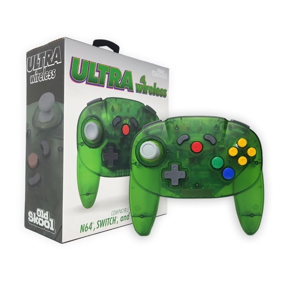 Controlador Old Skool inalámbrico Jungle Green para N64/Switch/PC
