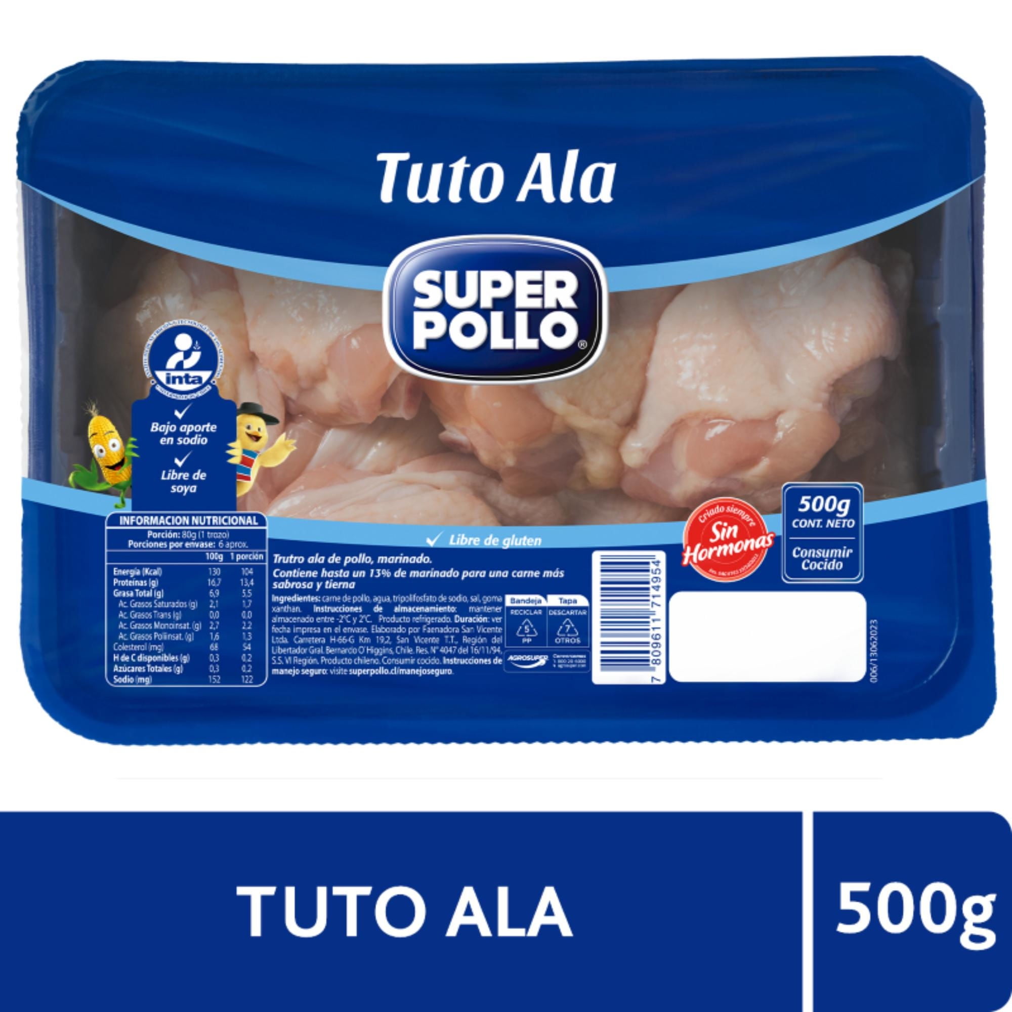 Pollo Trutro Ala Envasado 500 g Super Pollo