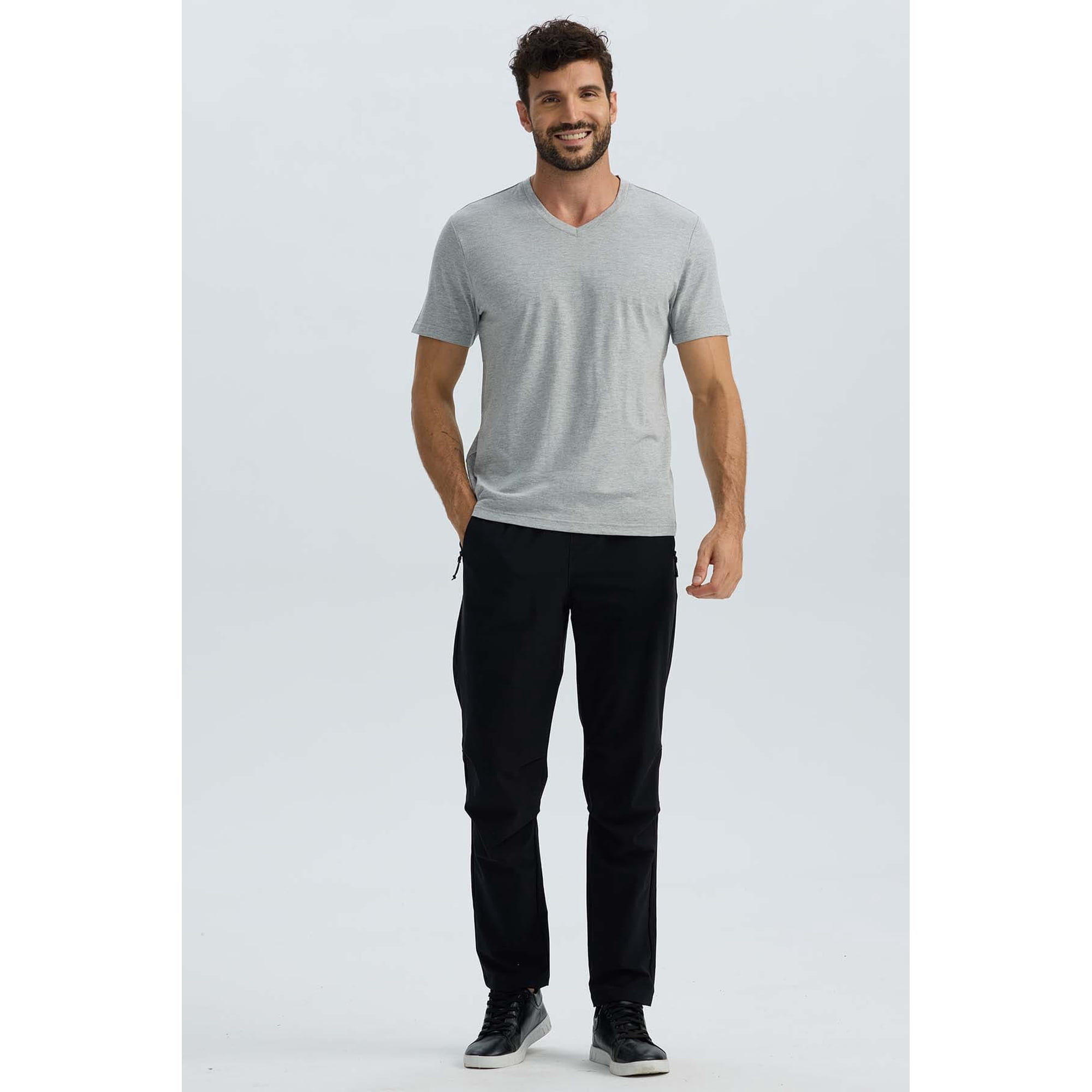 Fashionspark - Polera Hombre Básica Gris Melange