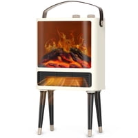 Calentador Para Chimenea Abolee, Eléctrico, Led 3D, 1500 W, Llama