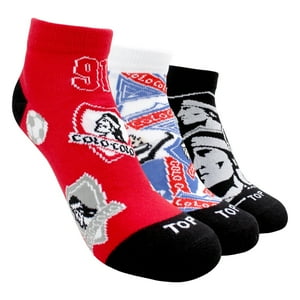 Top - Calcetines Cortos Algodón Niños Colo-Colo Pack 3 C1