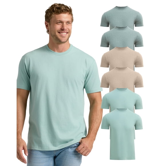 Pack de 6 camisetas de algodón mezcla cuello redondo XL True Classic