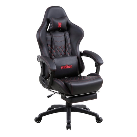 Krone Gaming - Silla Gamer Escritorio Oficina Krone Xl Masajeador Y Apoyapiés - Negra