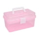 thumbnail image 5 of Caja de almacenamiento de herramientas para uñas, soporte portátil para herramientas de manicura con mango, contenedor de cepillos para uñas, oficina, Rosa, 5 of 5