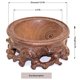 thumbnail image 2 of Soporte de exhibición GOLDY&WENDY de 13 cm, madera de palo de rosa, hecho a mano, 2 of 5