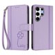 thumbnail image 3 of Funda Cartera Trébol para Samsung Galaxy S25 Ultra con Ranuras Tarjetas y Carga Inalámbrica Morado claro, 3 of 6