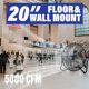 thumbnail image 3 of Pared de piso de metal de alta velocidad Fan iLiving de 20 pulgadas y 5800 CFM, 3 of 8