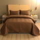 thumbnail image 1 of Cubrecama Quilt De Verano De 1.5 Plazas Medida 180x230cm Delgado + 1 Funda De Almohada Cafe, 1 of 3