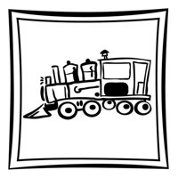 Rienda Libre Graphics - Decomural Train Picture Frame Ws-17745