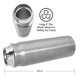 thumbnail image 3 of Botella de Agua Oggi 500 ml Acero Inoxidable Aislada, 3 of 7