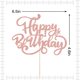 thumbnail image 2 of Decoración para tartas Crseniny con purpurina de feliz cumpleaños en oro rosa, 2 of 7