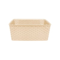 Genérico - Canasto Organizador Ratan Beige Mediano