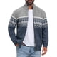thumbnail image 1 of Suéter de punto con cremallera y cuello alto casual para hombre, mangas largas, S gris claro, 1 of 6