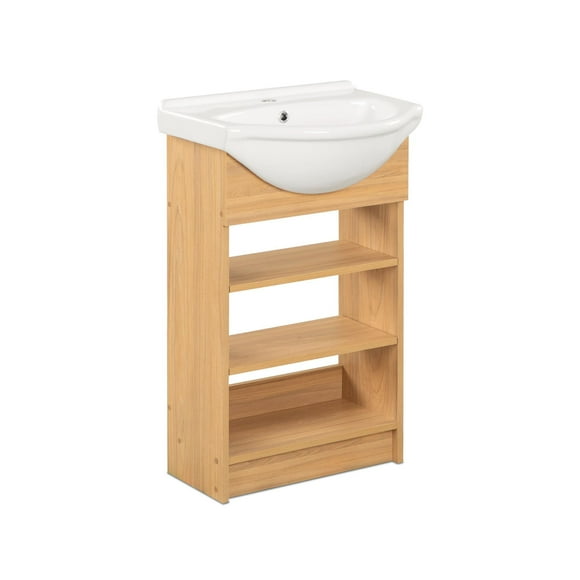 Vanitorio Cannes Melamina Sin Puertas Olmo