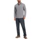 thumbnail image 2 of INSPIRE CHIC Camisetas de Polo de Golf para Hombre con Botones de Contraste, Cuello con Bolsillo y Mangas Largas S Gris Claro, 2 of 5