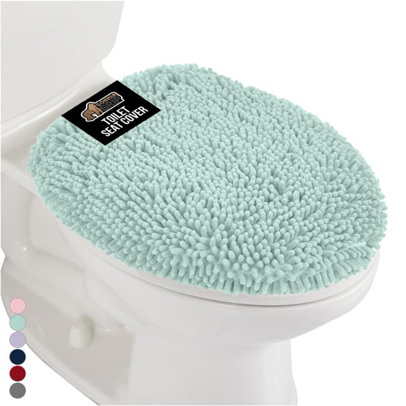Tapa de inodoro GORILLA GRIP Soft Chenille Seablue