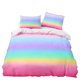 thumbnail image 1 of Gradient Color Kids Teens Quilt Duvet Cover Set Super Bedspread Kids3-Piece Bedding Set, 1 of 4