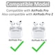 thumbnail image 3 of Almohadillas compatibles con los AirPods Pro y Pro 2, color blanco, 3 of 6