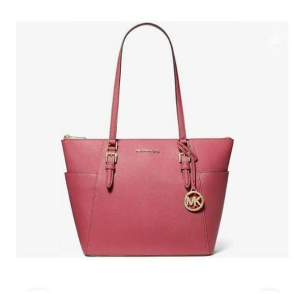 Cartera Michael Kors Womens Charlotte Large Saffiano Leather TopZip Tote Bag