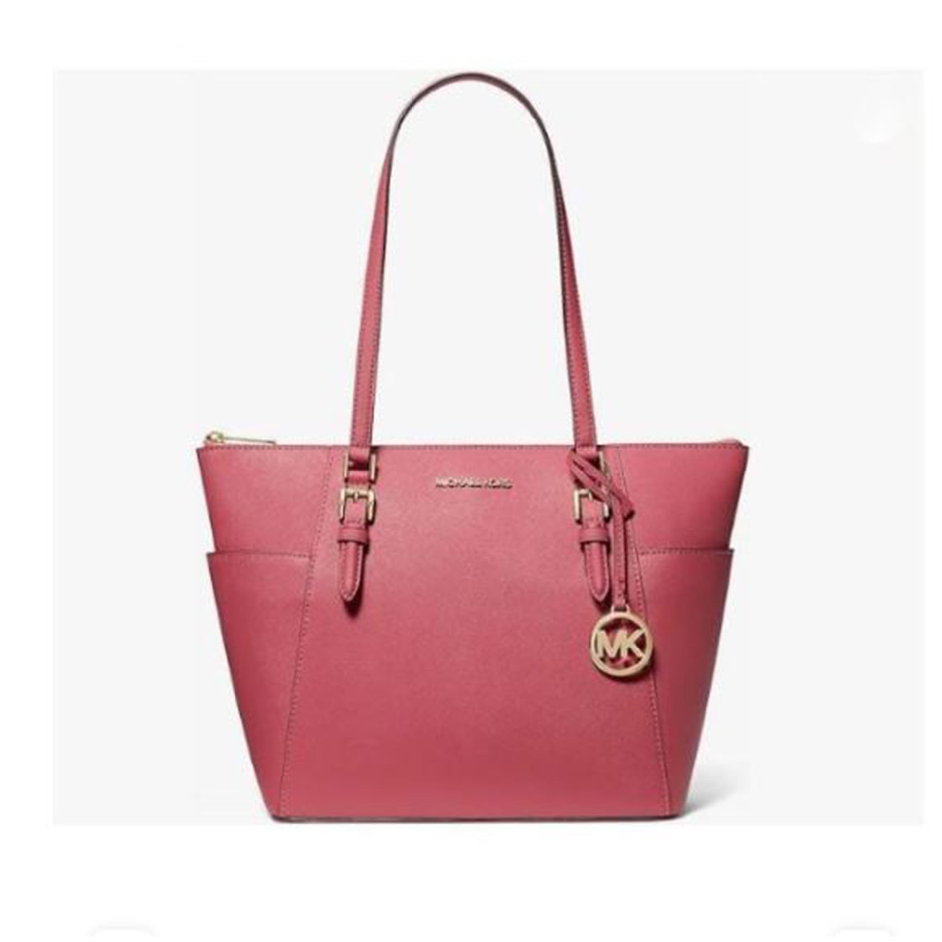 Cartera Michael Kors Womens Charlotte Large Saffiano Leather Topzip Tote Bag