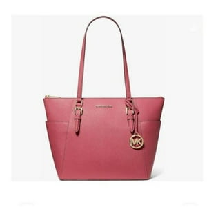Cartera Michael Kors Womens Charlotte Large Saffiano Leather Topzip Tote Bag
