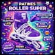 thumbnail image 5 of Patines En Linea Ajustables Roller Morado Rueda Led Niñas, 5 of 6