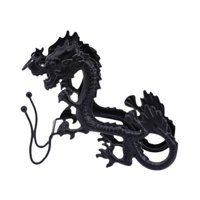 Bothyi - Soporte Para Botellas De Vino Con Forma De Dragón, Soporte De Hierro Para Mesa, Para Mueble De Bar De Fiesta, Color Negro