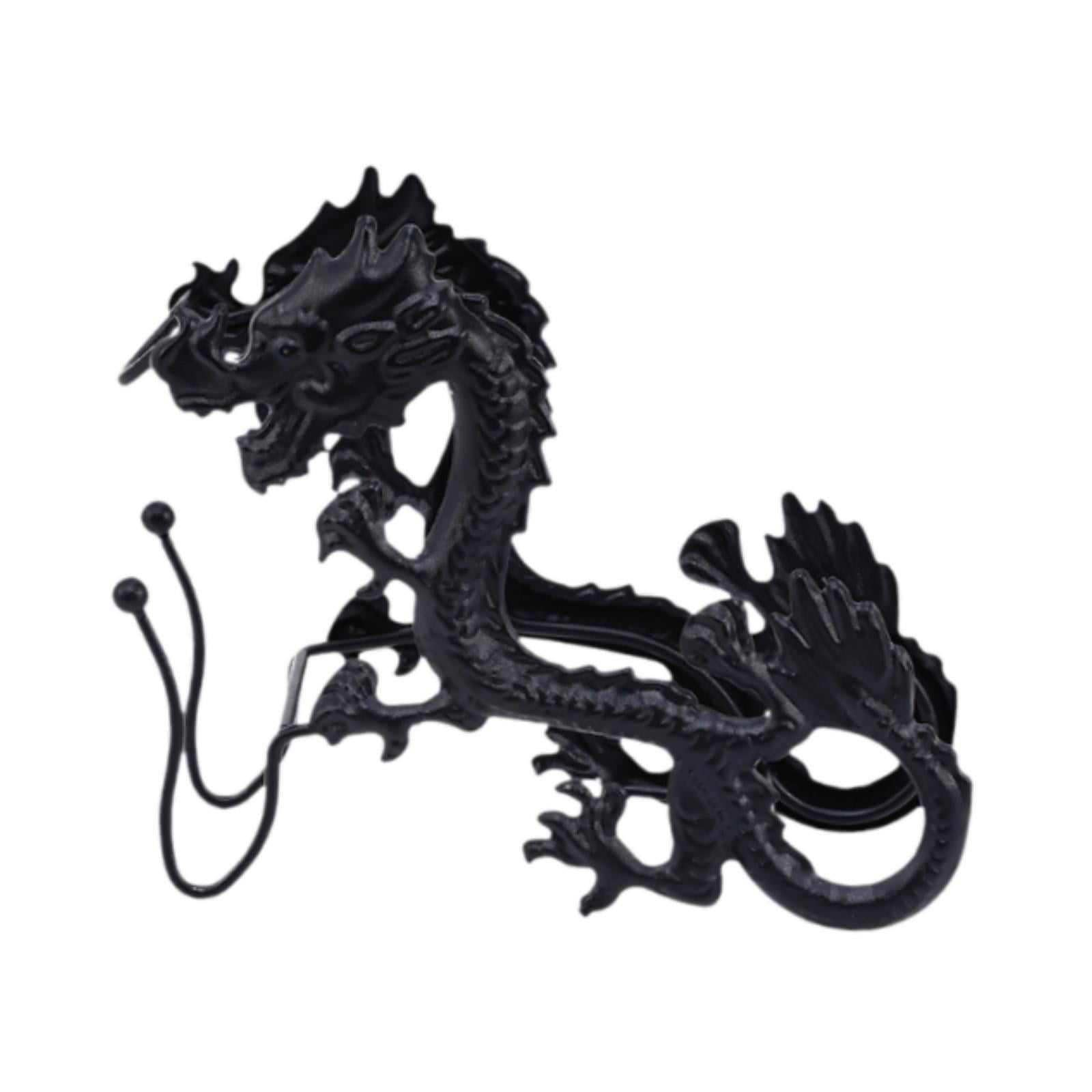Bothyi - Soporte Para Botellas De Vino Con Forma De Dragón, Soporte De Hierro Para Mesa, Para Mueble De Bar De Fiesta, Color Negro