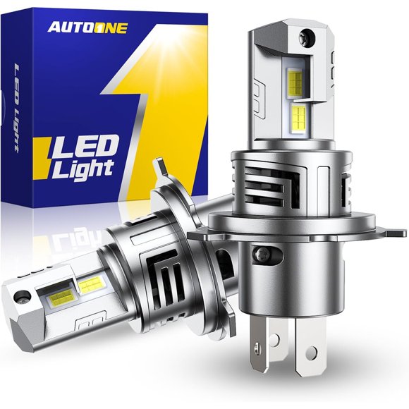 AUTOONE 9003 H4 HB2 LED Bulb, 50000LM 900 Brightness, Compa