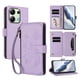 thumbnail image 1 of Funda Cartera Mariposa para [Xiaomi Redmi Note 13 4G] con Soporte y Cremallera Morado claro, 1 of 6