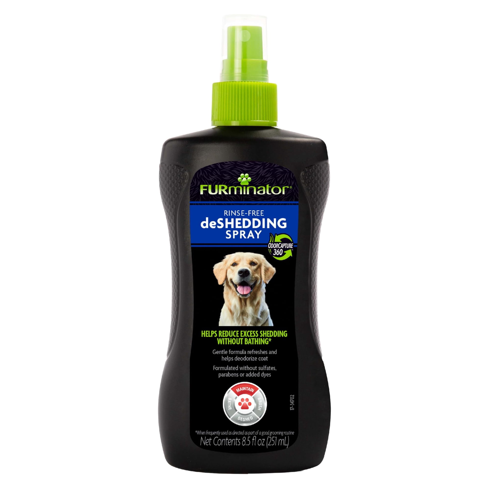 Spray Desodorante Furminator Sin Enjuague Para Perros, 250 Ml