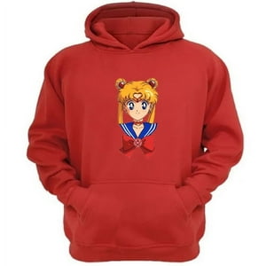 Genérico - Polerón Canguro Sailor Moon Rojo Talla S Unisex