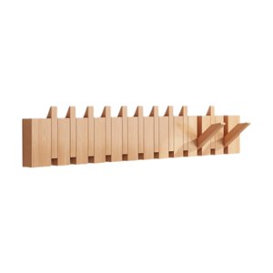 Magideal - Perchero De Pared Para Piano, Obra De Arte, Perchero Para Entrada, Perchero De Pared Abatible Para Entrada, Toallero Para Puerta De Entrada De Sala De Color Madera 12 Teclas