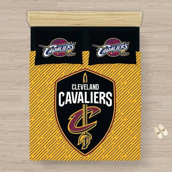 NBA Cleveland Cavaliers Quilt Duvet Cover Set Comforter Cover Bedspread3-Piece Bedding Set