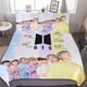 thumbnail image 1 of Juego de ropa de cama Kpop B tamaño individual, funda nórdica Kpop B para niños, niñas y adolescentes, suave, cómoda y transpirable con cremallera., 1 of 3