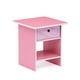 thumbnail image 5 of Mesa lateral Furinno Dario con cajón de tela rosa/rosa claro, 5 of 6
