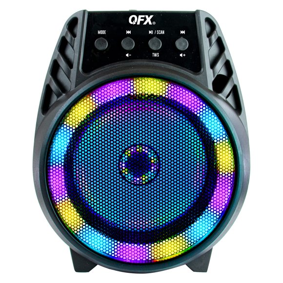Altavoz QFX BT-64 TWS Bluetooth con woofer de 4" negro