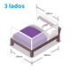 thumbnail image 3 of 3 barandas Para cama Súper King 200x200x200 cm + soporte lateral 200cm Altura colchón hasta 27 cm, 3 of 12
