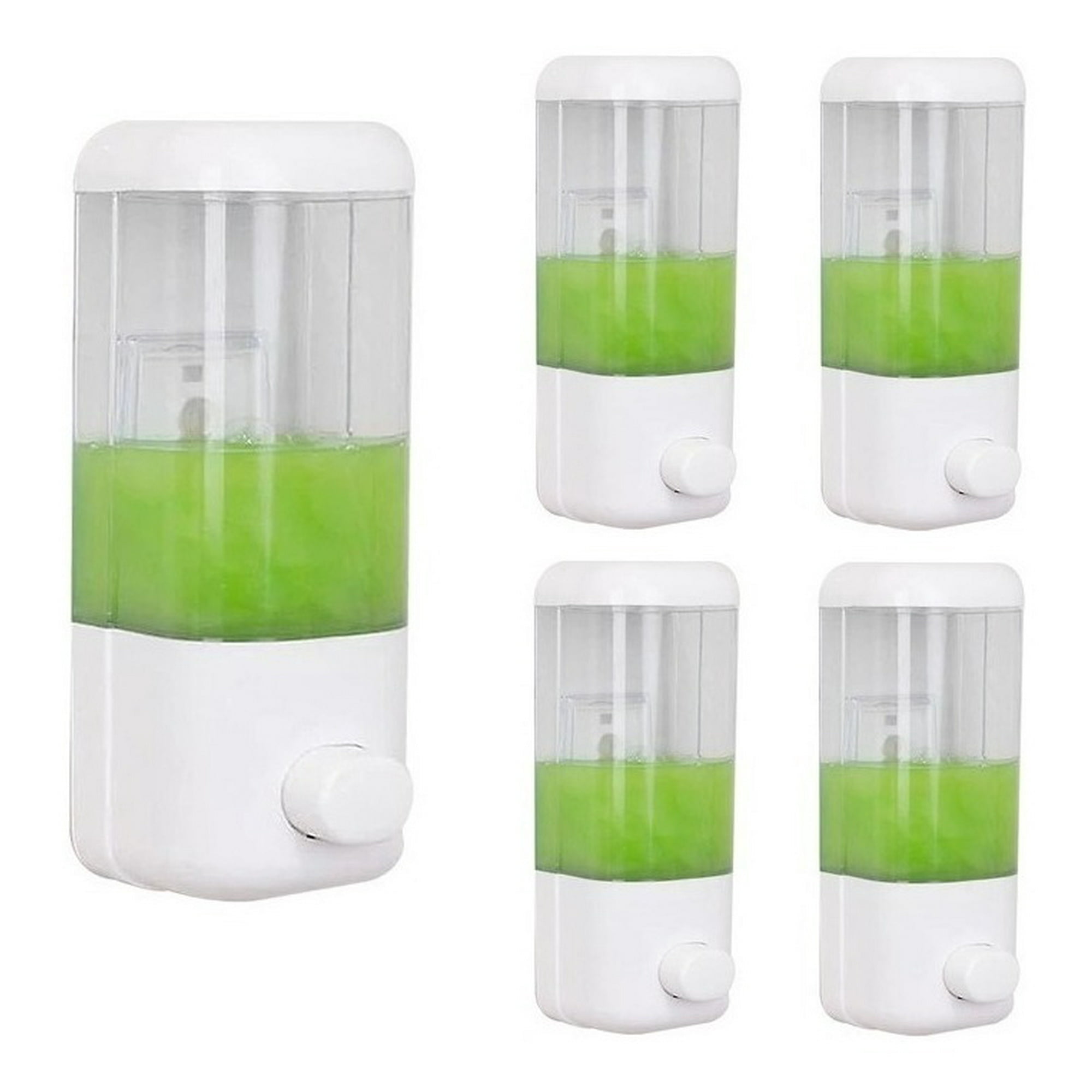 Genérico - 5 X Dispensador Jabón Líquido Gel Shampoo 500 Ml Baño Cocina