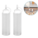 thumbnail image 1 of Juego de 2 dispensadores de alimentos transparentes y duraderos, sin fugas, con tapa para salsas, aceite y condimentos., 1 of 5