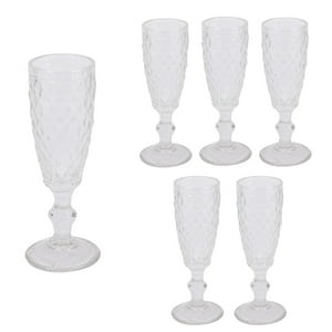 Homewell - Set 6 Copas Champagne Vidrio Transparente 160Ml